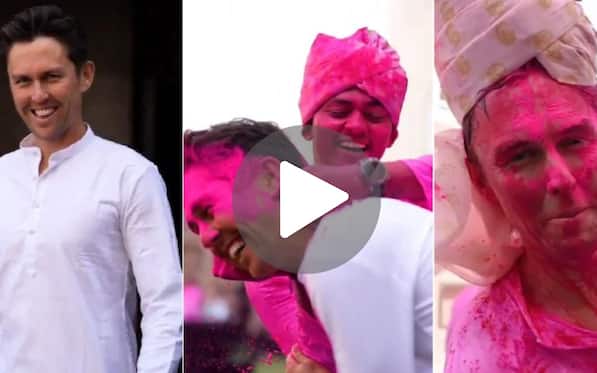 [Watch] Yashasvi Jaiswal Attacks Trent Boult with Pink Colour as RR Celebrates Holi in Style 